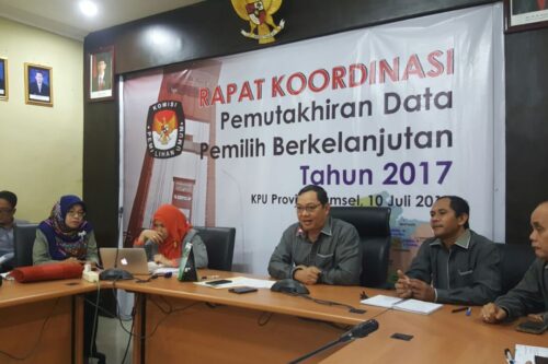 KPU Sumsel Gelar Rakor Pemutakhiran Data