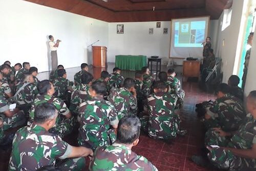 Tin Gator Korem 044/Gapo Sosialisasikan Bios 44 di Wilayah Kodim 0409/RL Bengkulu