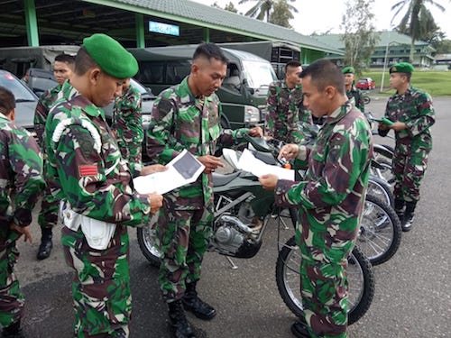 Cegah Kerugian Personel Dan Materiil, Yonif 141/AYJP Sidak Kelengkapan Kendaraan