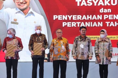 Sumsel Raih Penghargaan Lima Besar Provinsi Penghasil Padi Tertinggi Nasional